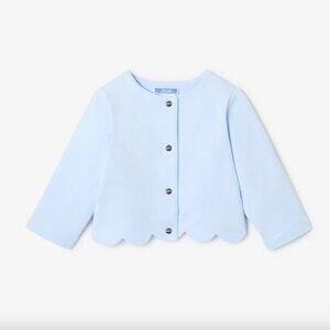 NWT Jacadi Light Blue Fleece Cardigan